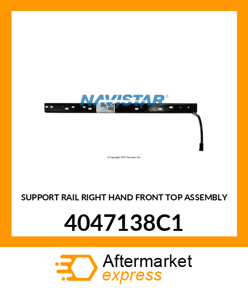 SUPPORT RAIL RIGHT HAND FRONT TOP ASSEMBLY 4047138C1