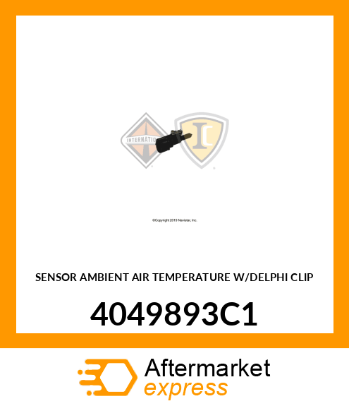 SENSOR AMBIENT AIR TEMPERATURE W/DELPHI CLIP 4049893C1