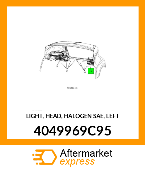 LIGHT, HEAD, HALOGEN SAE, LEFT 4049969C95