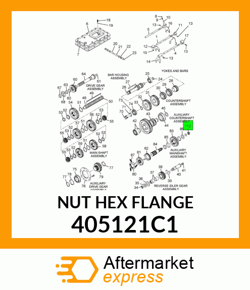 NUT HEX FLANGE 405121C1