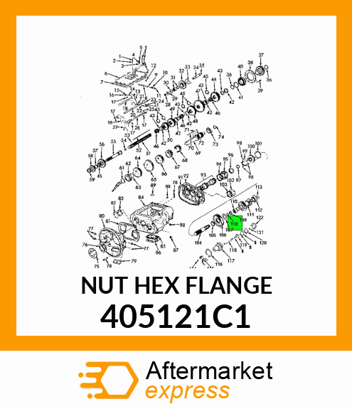 NUT HEX FLANGE 405121C1