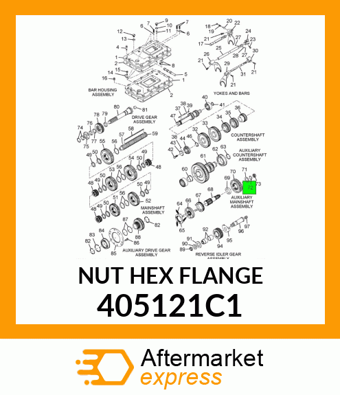 NUT HEX FLANGE 405121C1