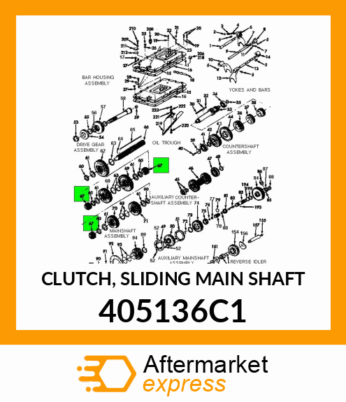 CLUTCH, SLIDING MAIN SHAFT 405136C1