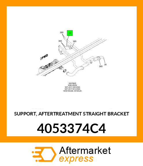 SUPPORT, AFTERTREATMENT STRAIGHT BRACKET 4053374C4