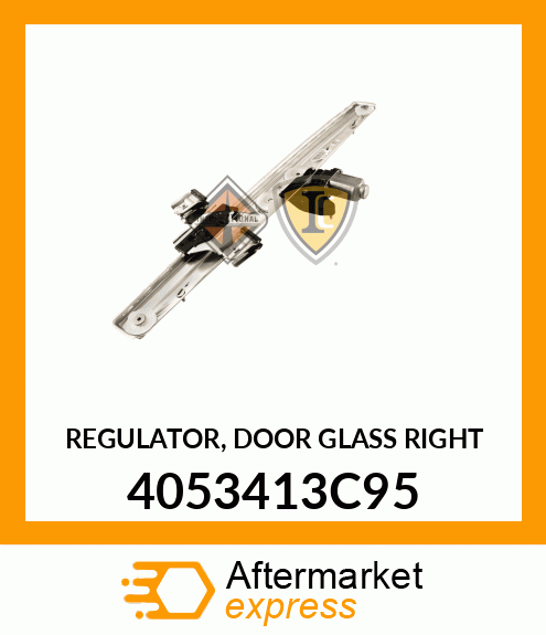 REGULATOR, DOOR GLASS RIGHT 4053413C95