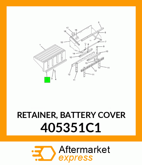 RETAINER, BATTERY COVER 405351C1