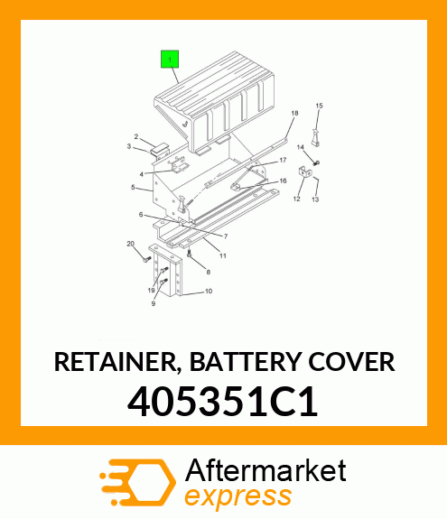 RETAINER, BATTERY COVER 405351C1