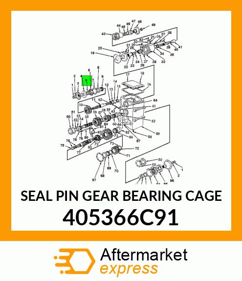 SEAL PIN GEAR BEARING CAGE 405366C91