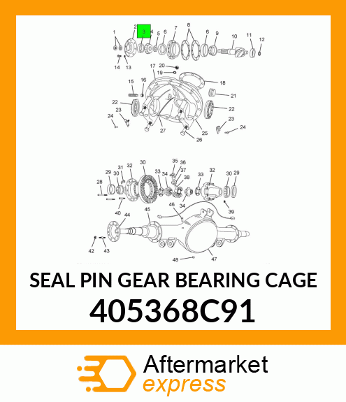 SEAL PIN GEAR BEARING CAGE 405368C91