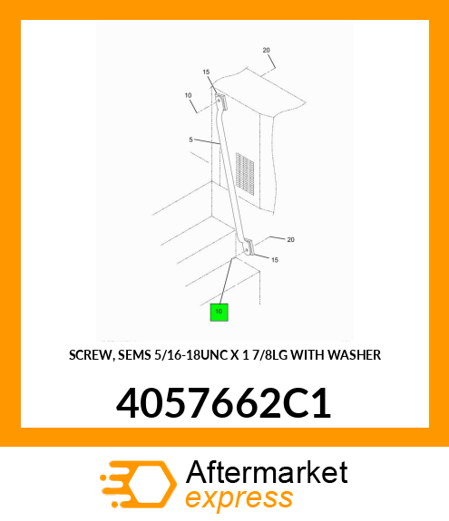 SCREW, SEMS 5/16-18UNC X 1 7/8LG WITH WASHER 4057662C1