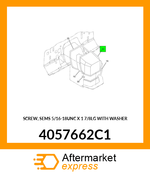 SCREW, SEMS 5/16-18UNC X 1 7/8LG WITH WASHER 4057662C1