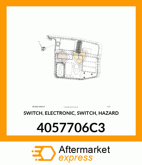 SWITCH, ELECTRONIC, SWITCH, HAZARD 4057706C3