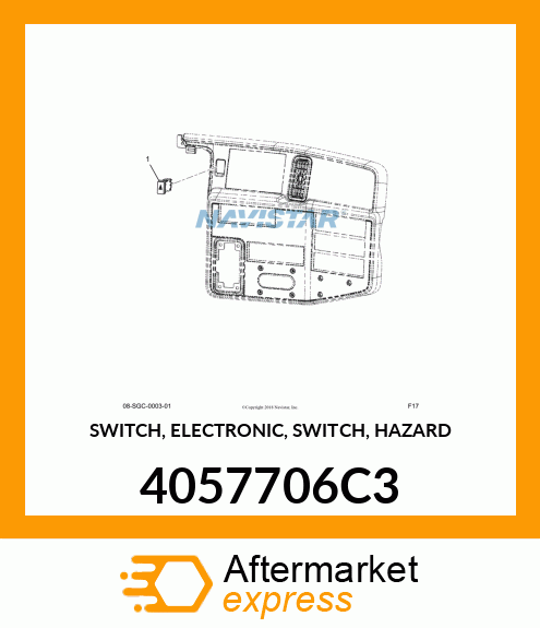 SWITCH, ELECTRONIC, SWITCH, HAZARD 4057706C3