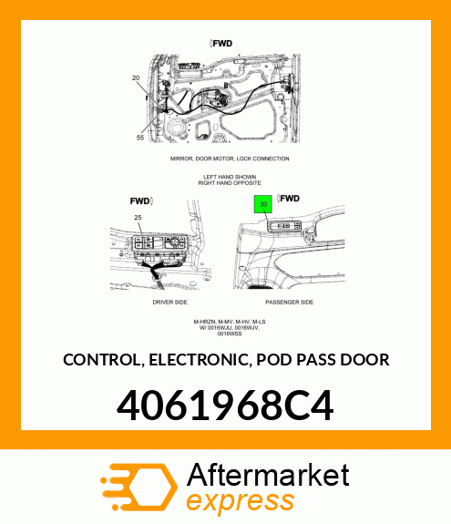 CONTROL, ELECTRONIC, POD PASS DOOR 4061968C4
