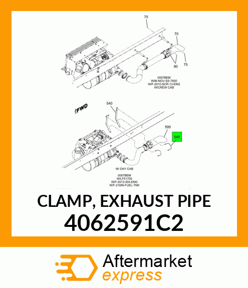 CLAMP, EXHAUST PIPE 4062591C2