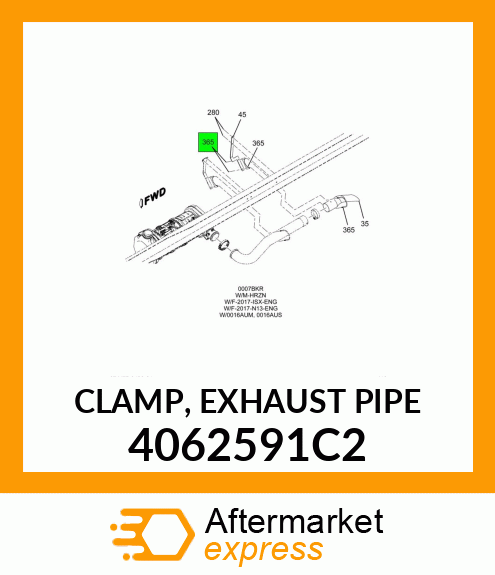 CLAMP, EXHAUST PIPE 4062591C2