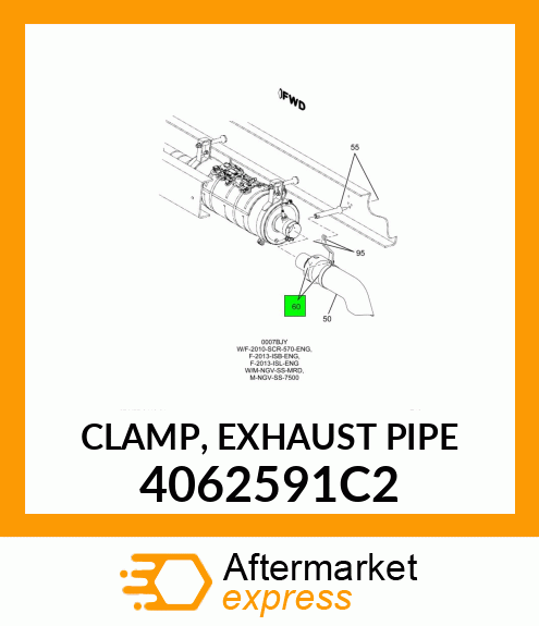 CLAMP, EXHAUST PIPE 4062591C2