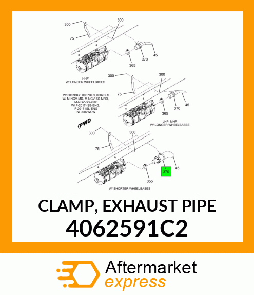 CLAMP, EXHAUST PIPE 4062591C2