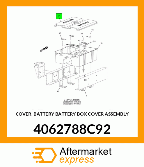 COVER, BATTERY BATTERY BOX COVER ASSEMBLY 4062788C92