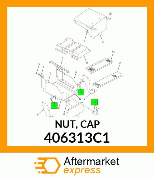 NUT, CAP 406313C1