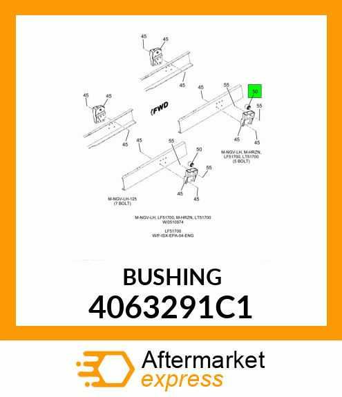 BUSHING, FRONT CAB ISOLATOR 4063291C1