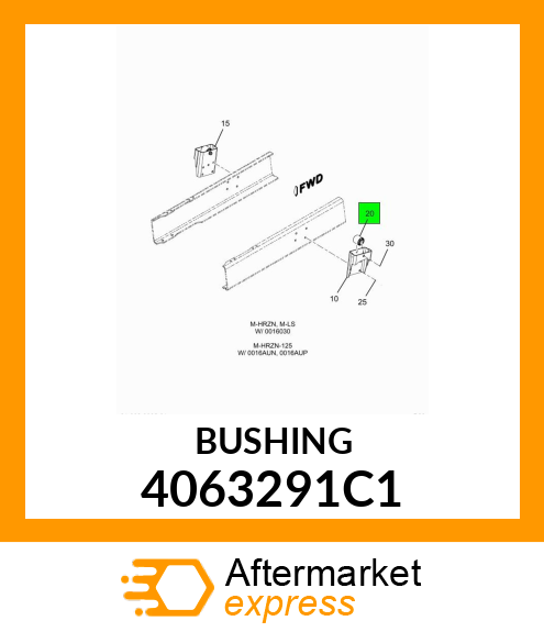 BUSHING, FRONT CAB ISOLATOR 4063291C1