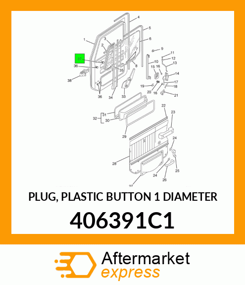 PLUG, PLASTIC BUTTON 1" DIAMETER 406391C1