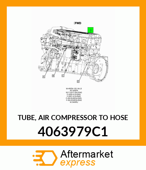 TUBE, AIR COMPRESSOR TO HOSE 4063979C1