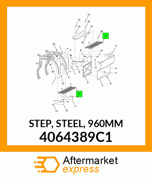 STEP, STEEL, 960MM 4064389C1