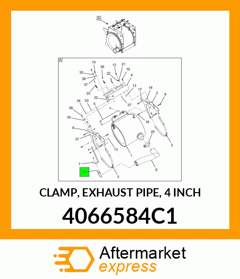 CLAMP, EXHAUST PIPE, 4 INCH 4066584C1