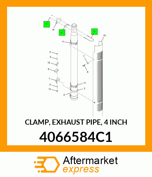 CLAMP, EXHAUST PIPE, 4 INCH 4066584C1