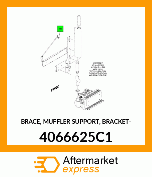 BRACE, MUFFLER SUPPORT, BRACKET- 4066625C1