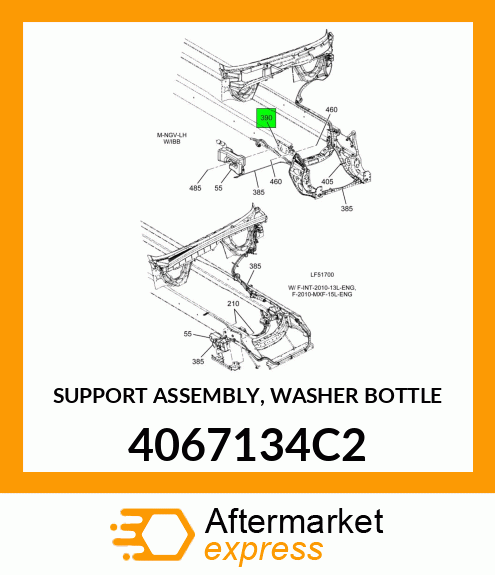SUPPORT ASSEMBLY, WASHER BOTTLE 4067134C2