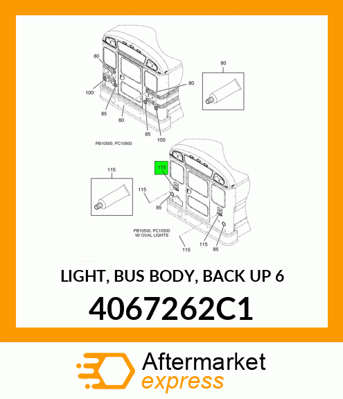 LIGHT, BUS BODY, BACK UP 6 4067262C1