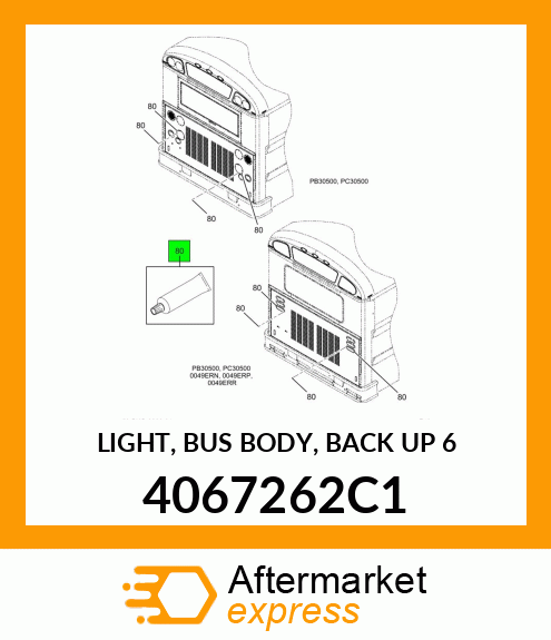 LIGHT, BUS BODY, BACK UP 6 4067262C1