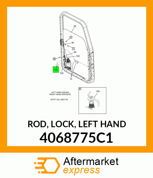ROD, LOCK, LEFT HAND 4068775C1
