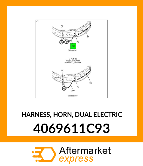 HARNESS, HORN, DUAL ELECTRIC 4069611C93