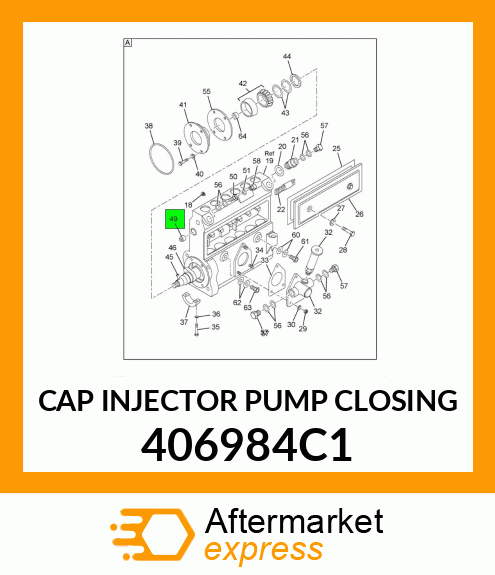 CAP INJECTOR PUMP CLOSING 406984C1