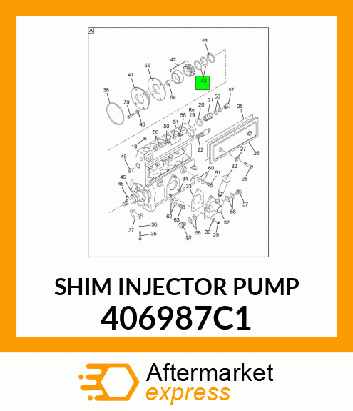 SHIM INJECTOR PUMP 406987C1