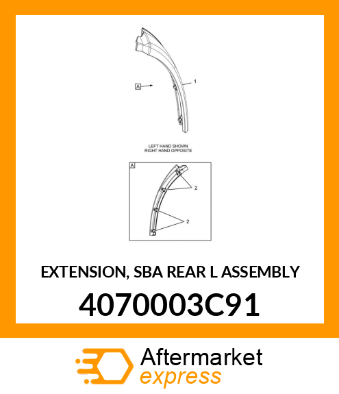 EXTENSION, SBA REAR L ASSEMBLY 4070003C91