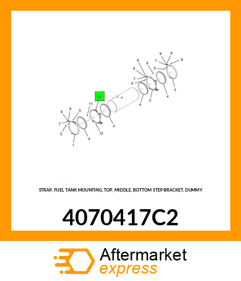 STRAP, FUEL TANK MOUNTING, TOP, MIDDLE, BOTTOM STEP BRACKET, DUMMY 4070417C2