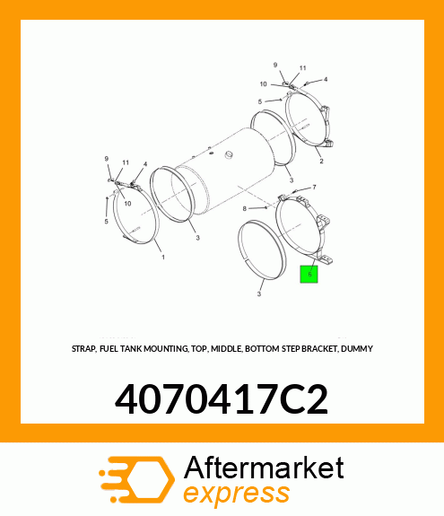 STRAP, FUEL TANK MOUNTING, TOP, MIDDLE, BOTTOM STEP BRACKET, DUMMY 4070417C2