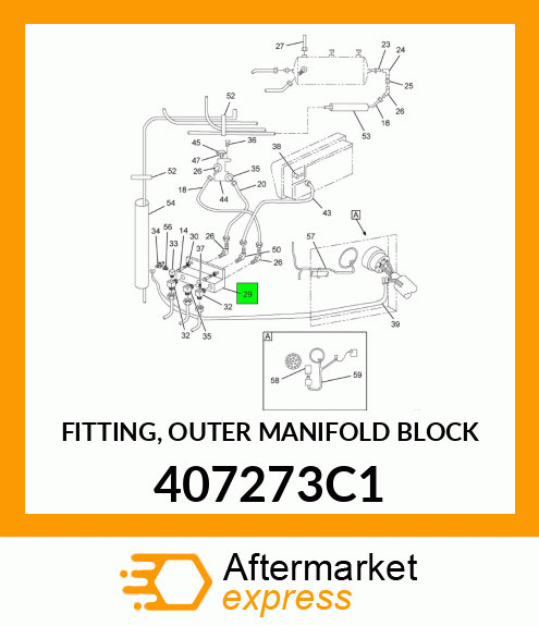 FITTING, OUTER MANIFOLD BLOCK 407273C1