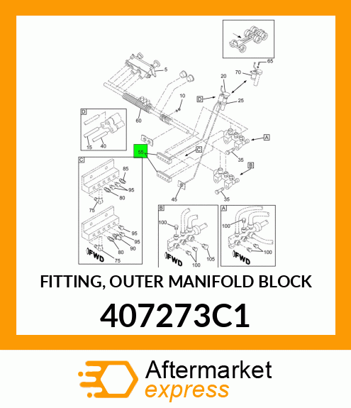 FITTING, OUTER MANIFOLD BLOCK 407273C1