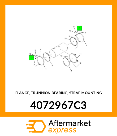 FLANGE, TRUNNION BEARING, STRAP MOUNTING 4072967C3