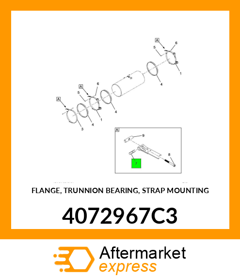 FLANGE, TRUNNION BEARING, STRAP MOUNTING 4072967C3