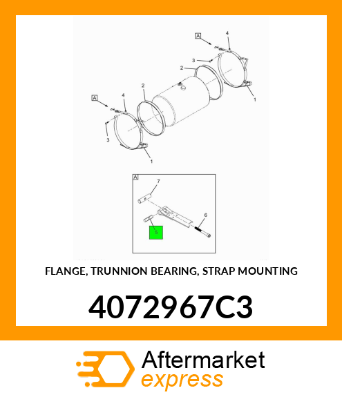 FLANGE, TRUNNION BEARING, STRAP MOUNTING 4072967C3