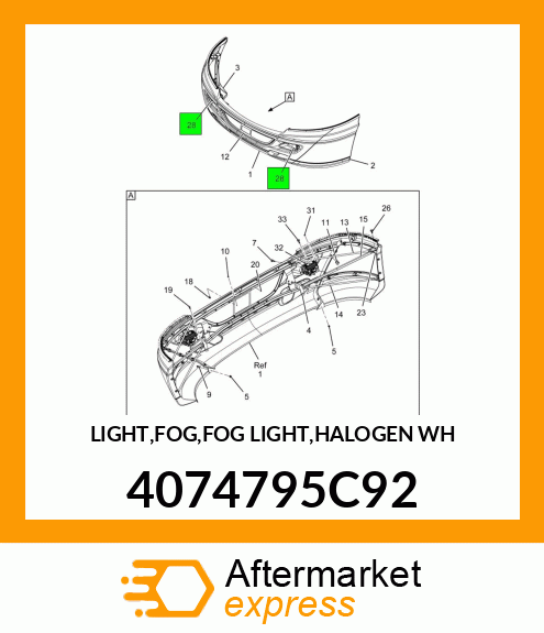 LIGHT,FOG,FOG LIGHT,HALOGEN WH 4074795C92