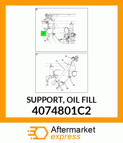 SUPPORT, OIL FILL 4074801C2