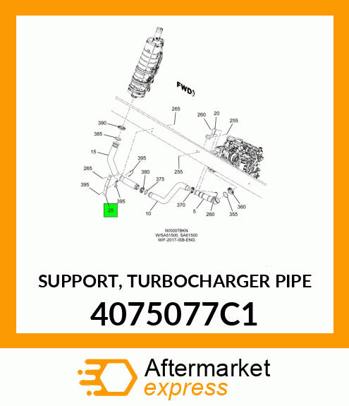 SUPPORT, TURBOCHARGER PIPE 4075077C1